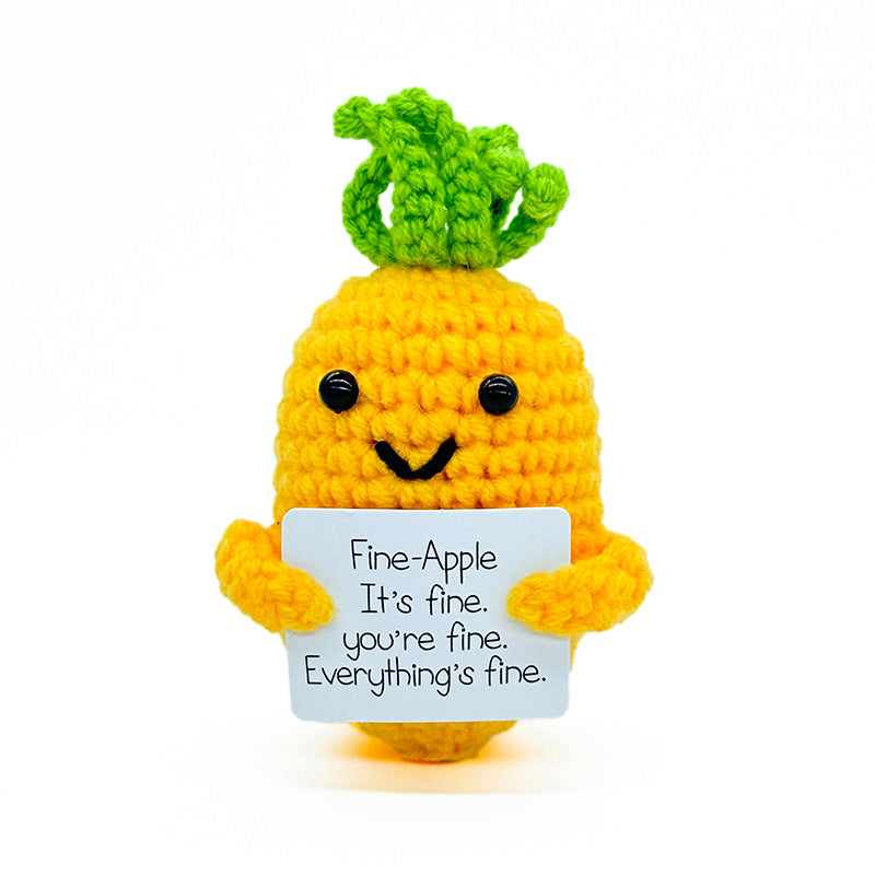 Handmade Knitted Gift Doll With Heartfelt Message