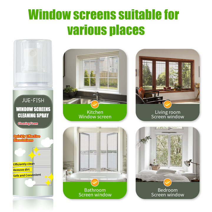 Window Cleaning Foam Spray for Streak-Free Glass & Screens