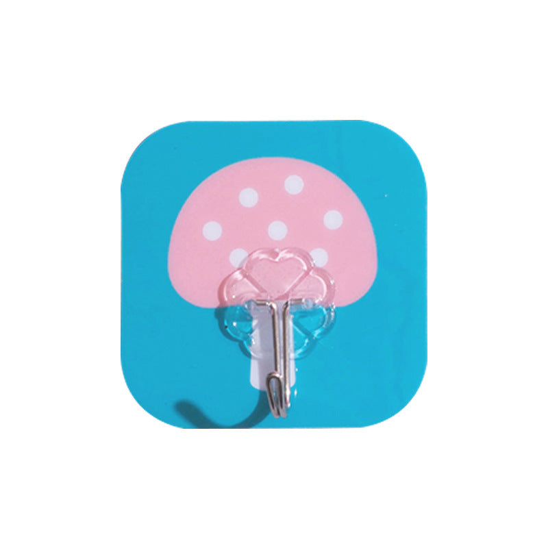 Hole-Free Sticky Wall Hooks with Cute Cartoon Designs