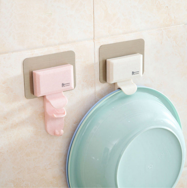 Drill-Free Wall Hook Rack for Bathroom Basins & Bowls