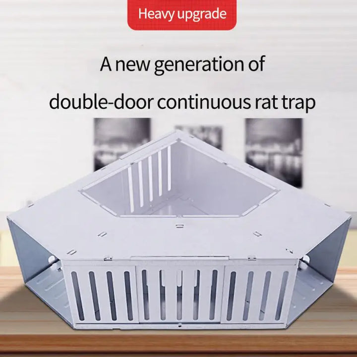 Reusable Double-Door Mouse Trap for Corners and Walls