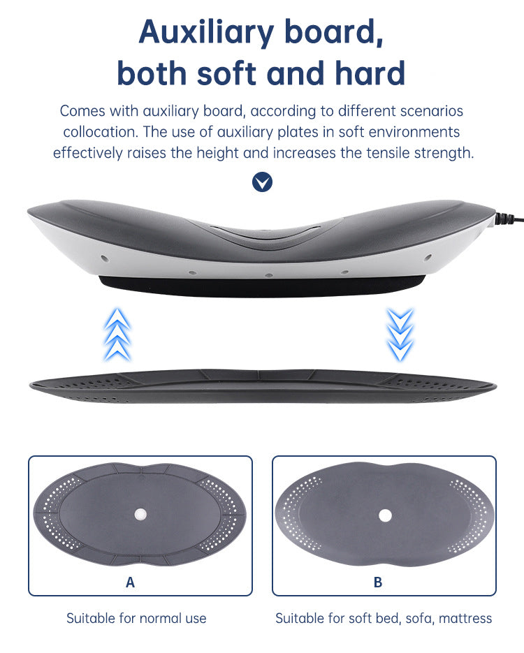 Lumbar Traction Massager — 10cm Stretch & Heat for Back Pain