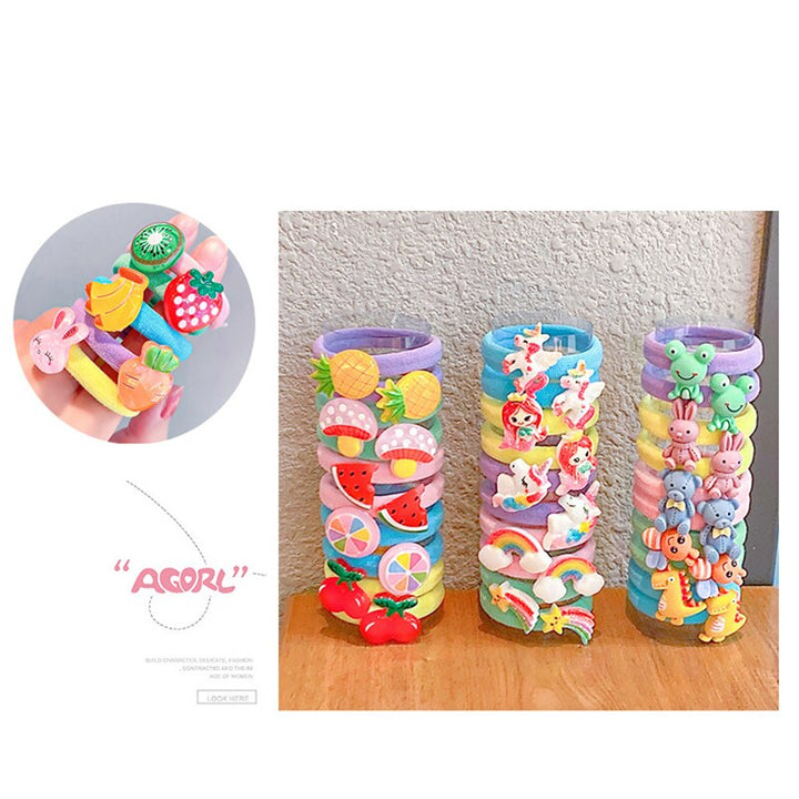 Rainbow Cartoon Hair Ties for Cheerful Everyday Styles