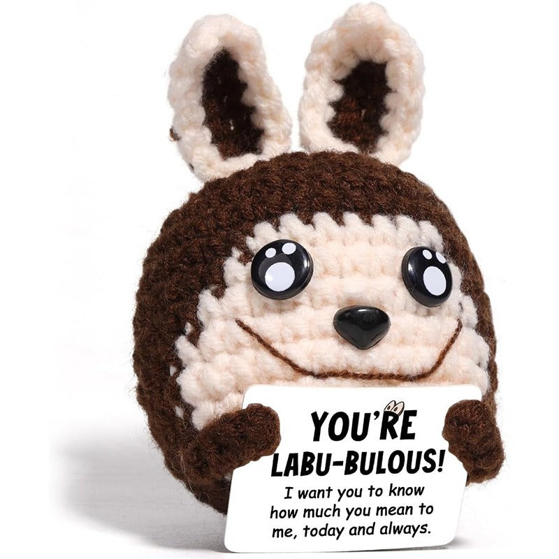 Handmade Knitted Gift Doll With Heartfelt Message