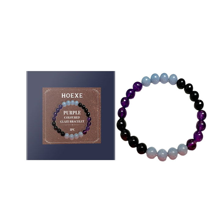 Purple Glass Bead Bracelet for Colorful Everyday Style