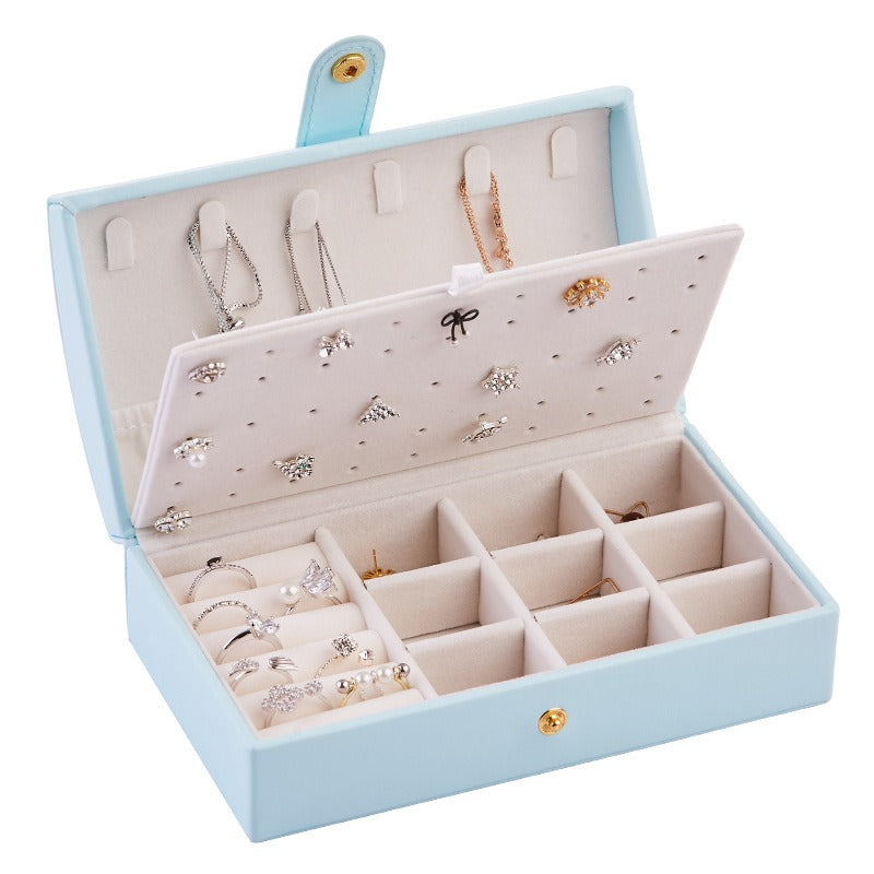 Portable Jewelry Box for Rings, Earrings & Necklaces