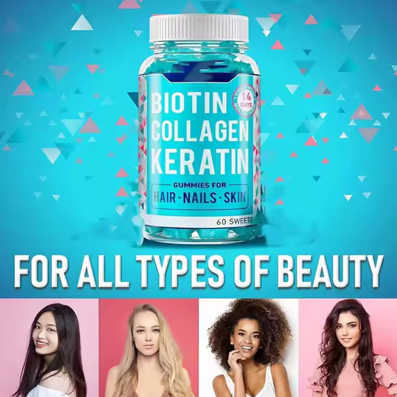 Collagen Hair Growth Biotin Gummies — Visibly Stronger Hair