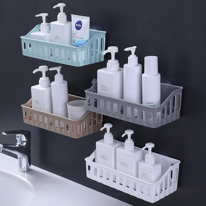 No-Drill Wall Shower Caddy Bathroom Storage Organizer