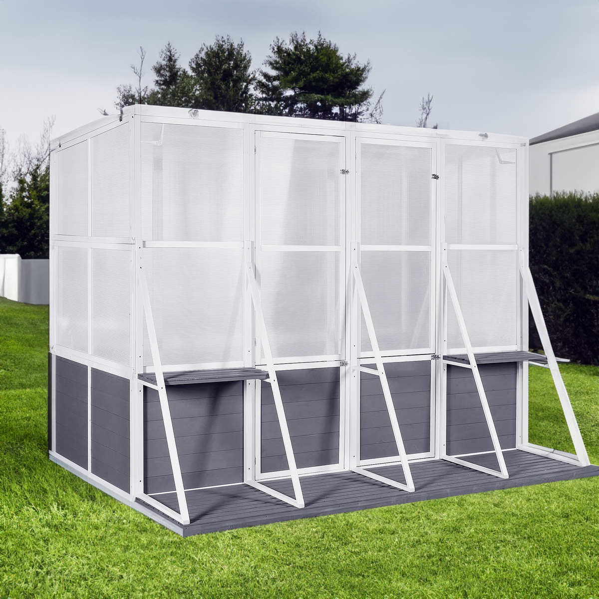 Heavy-Duty Walk-In Lean-To Greenhouse for Winter Gardening
