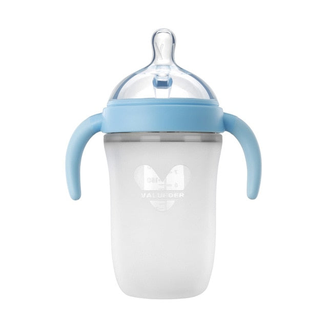 Baby Silicone Feeding Bottle With Natural Nipple, Easy-Grip