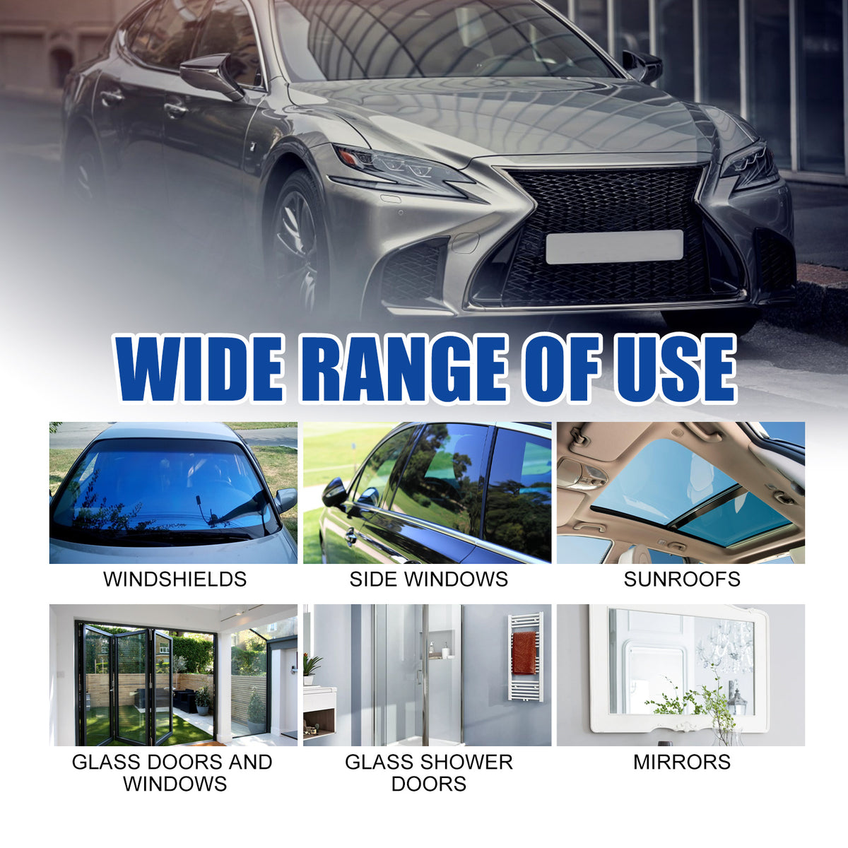Car Windshield Oil Film Cleaner for Clearer Glass View