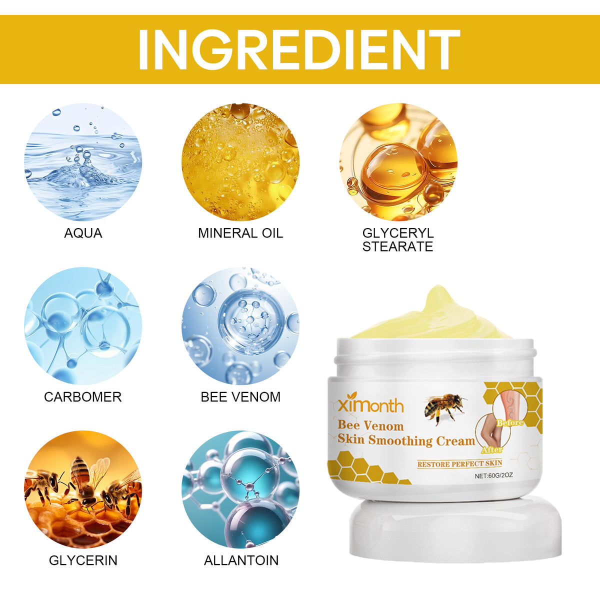 Bee Venom Leg Care Cream for Smooth, Moisturized Skin