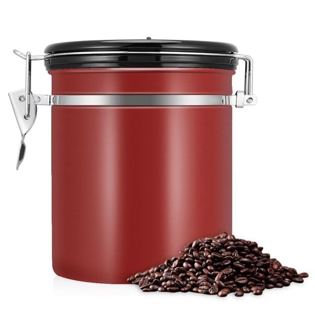 Airtight Coffee Canister 1.5L for Beans and Grounds
