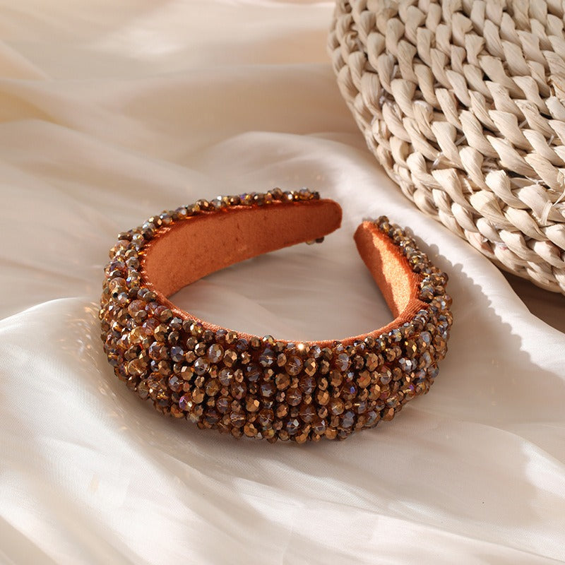 Beaded Crystal Headband for Glamorous Occasion Style
