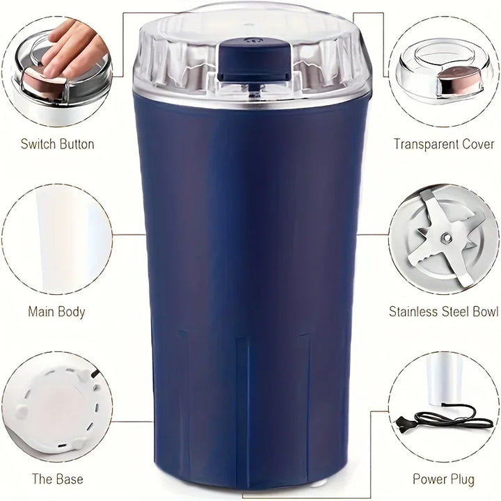 Electric Coffee Grinder for Fine One-Press Grinding