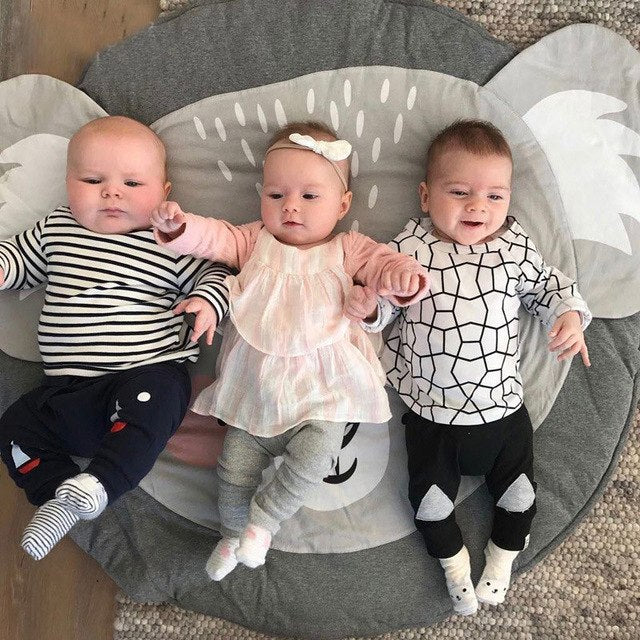 90cm Round Baby Play Mat for Comfortable Tummy Time