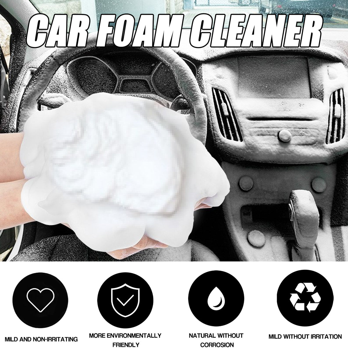 Car Interior Foam Cleaner for Tough Grime & Stains