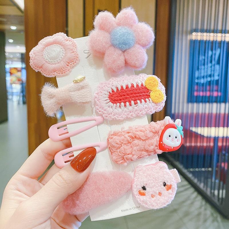 Plush Hair Clips for Kids – Cute Bangs & Side Clips