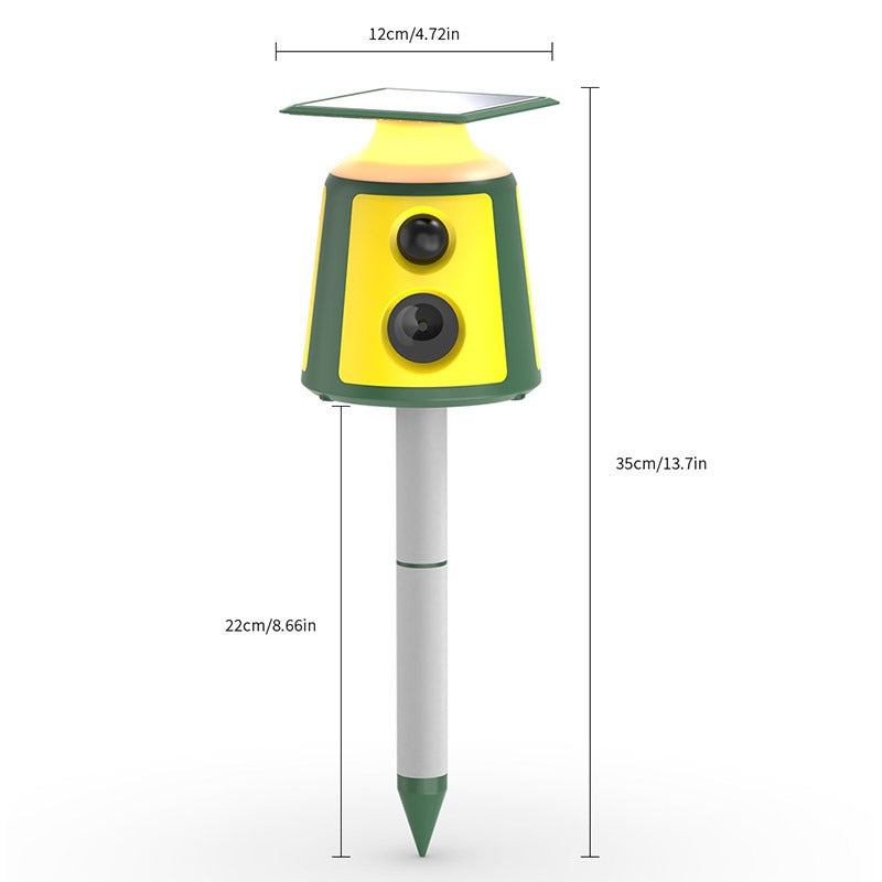 Solar Ultrasonic Animal Repeller for Garden and Yard
