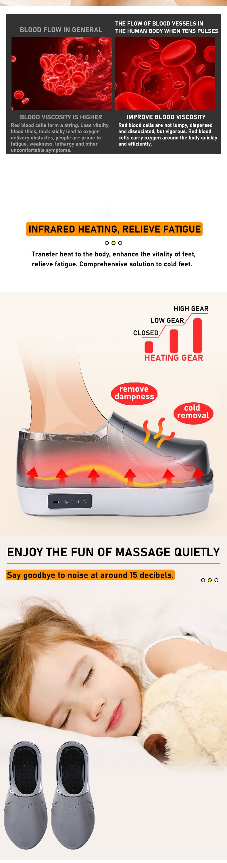 Acupressure Massage Shoes — Heated Moxibustion Therapy