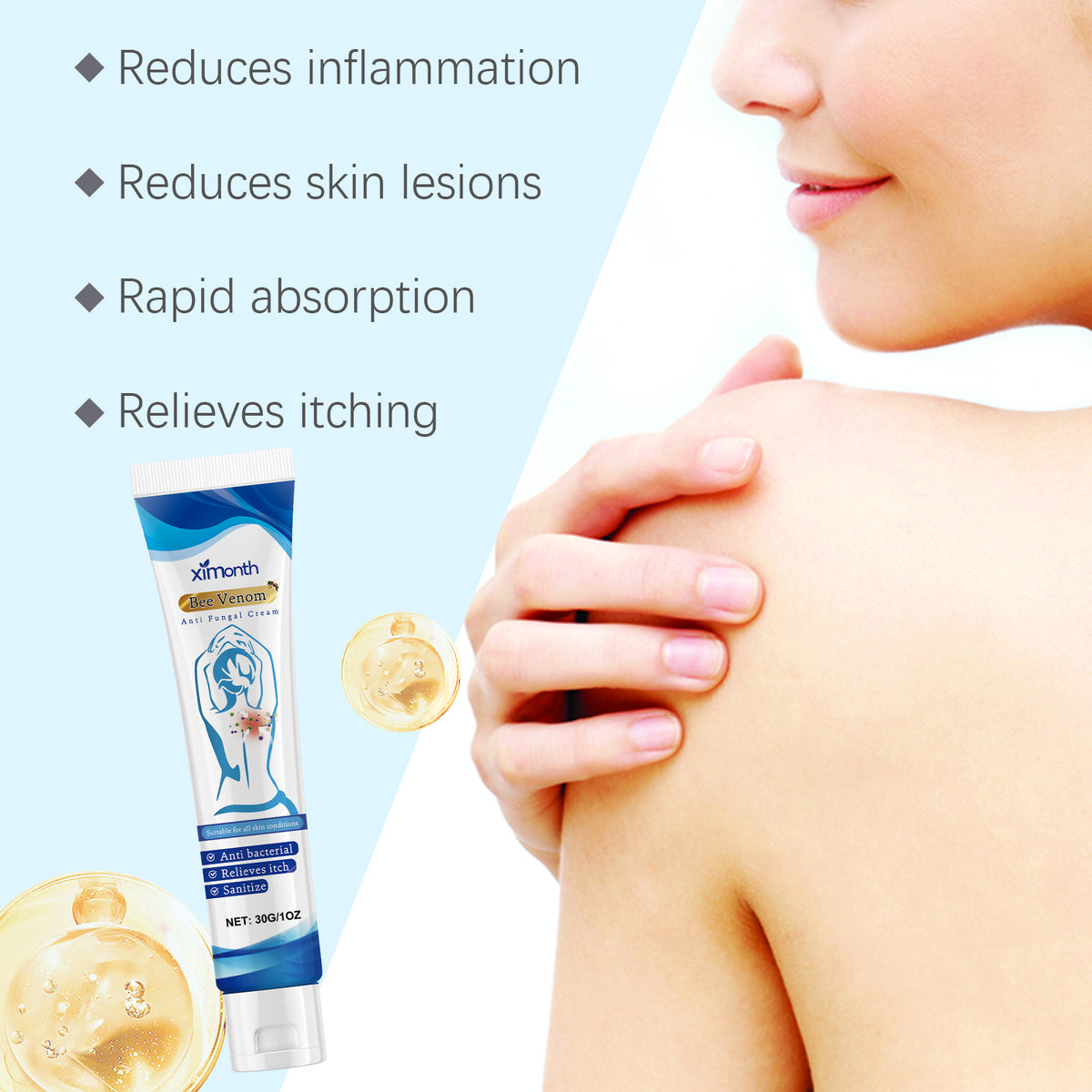 Antifungal Body Cream for Itchy, Irritated Skin Care