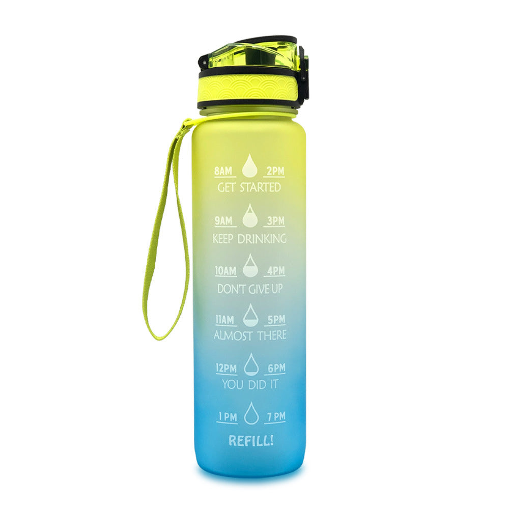 1L Water Bottle with Time Markers for Daily Hydration