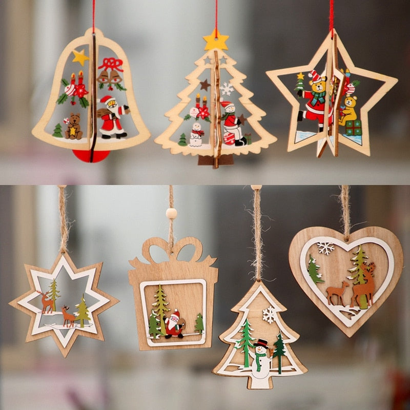 Wooden Christmas Ornaments for Dimensional Holiday Charm