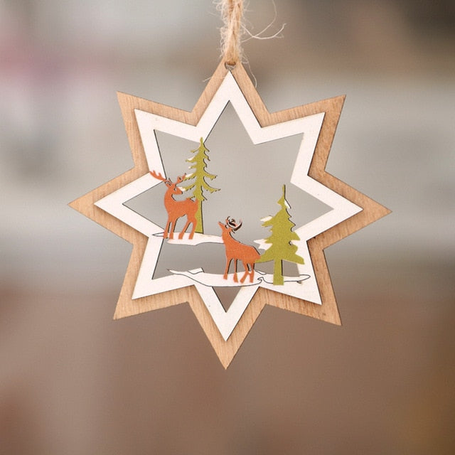 Wooden Christmas Ornaments for Dimensional Holiday Charm
