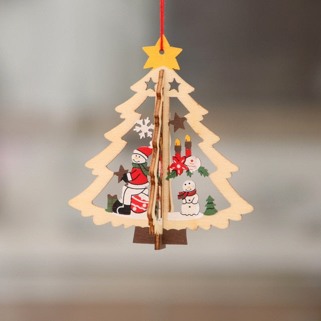 Wooden Christmas Ornaments for Dimensional Holiday Charm