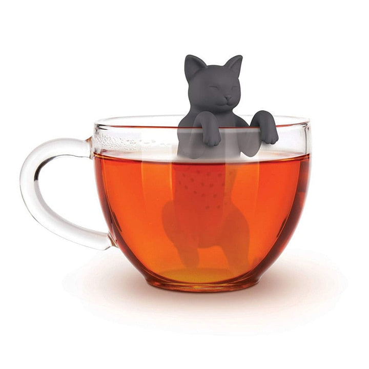Reusable Cat Tea Infuser Silicone Loose Leaf Strainer
