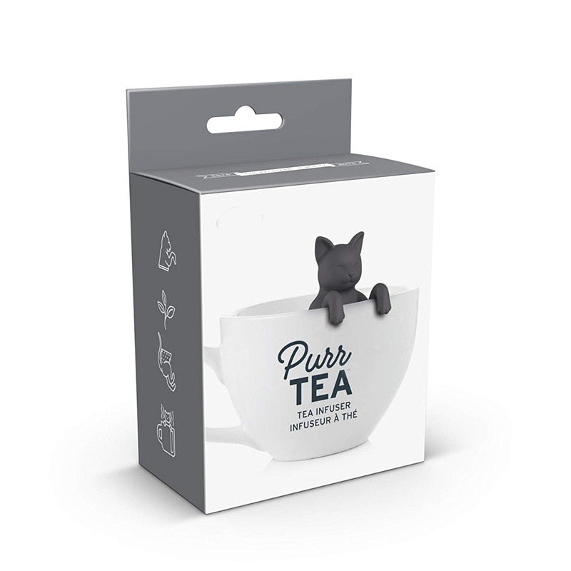 Reusable Cat Tea Infuser Silicone Loose Leaf Strainer