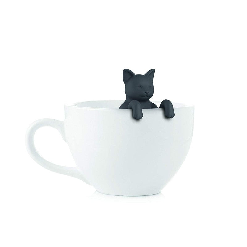 Reusable Cat Tea Infuser Silicone Loose Leaf Strainer