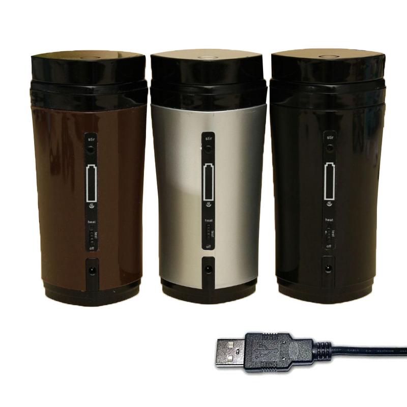 Self-Stirring Heated Coffee Mug with USB Charging Base