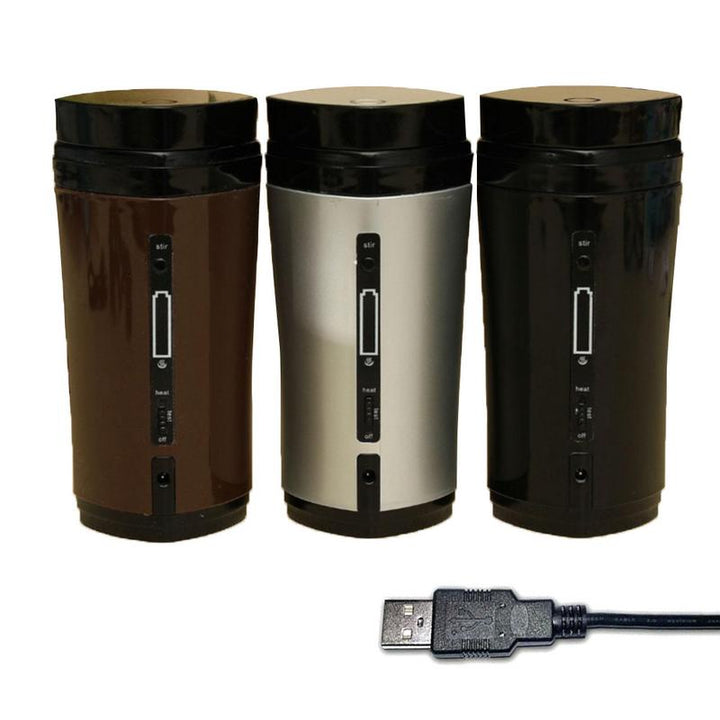 Self-Stirring Heated Coffee Mug with USB Charging Base