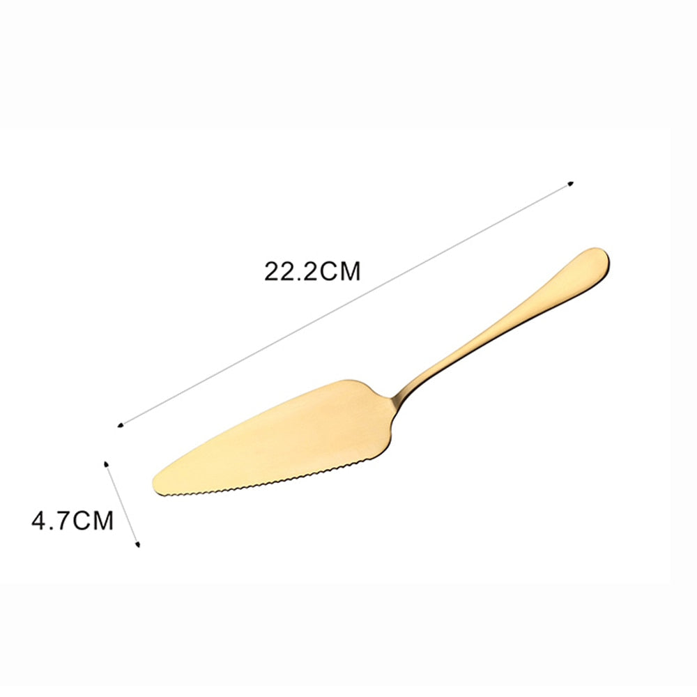 Serrated Stainless Steel Cake Server for Clean Slices