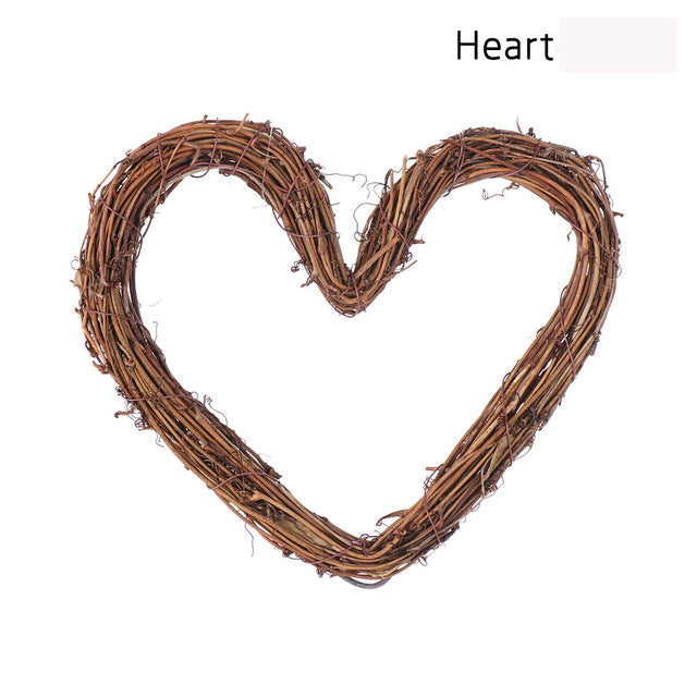 Rattan Christmas Wreath Set for Rustic Holiday Decor
