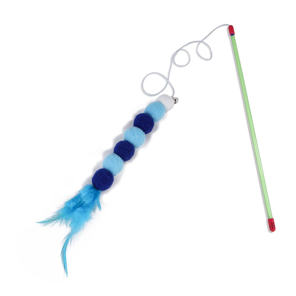 Cat Teaser Wand Toy for Interactive Indoor Cat Play