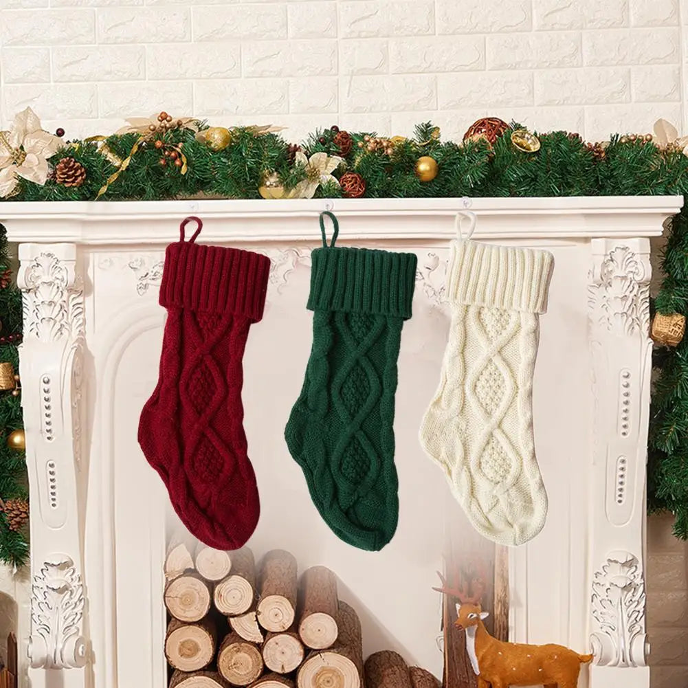 Knitted Christmas Stocking for Cozy Gift-Giving Decor