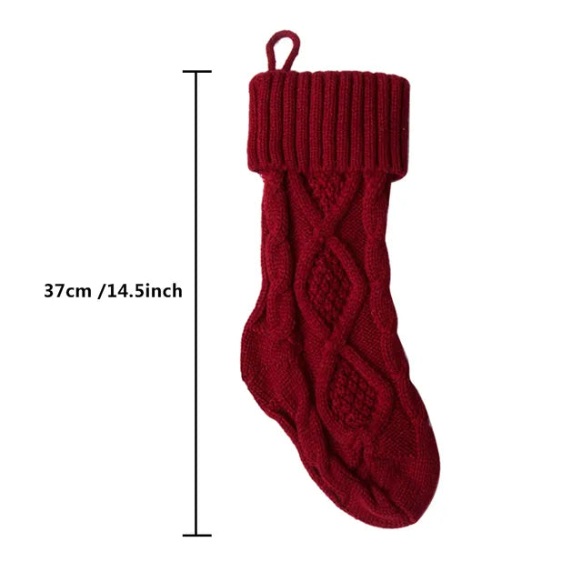Knitted Christmas Stocking for Cozy Gift-Giving Decor