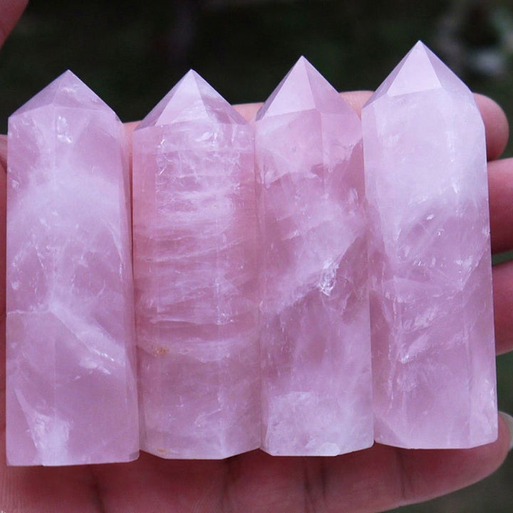 Rose Quartz Crystal Point Decor for Serene Spaces