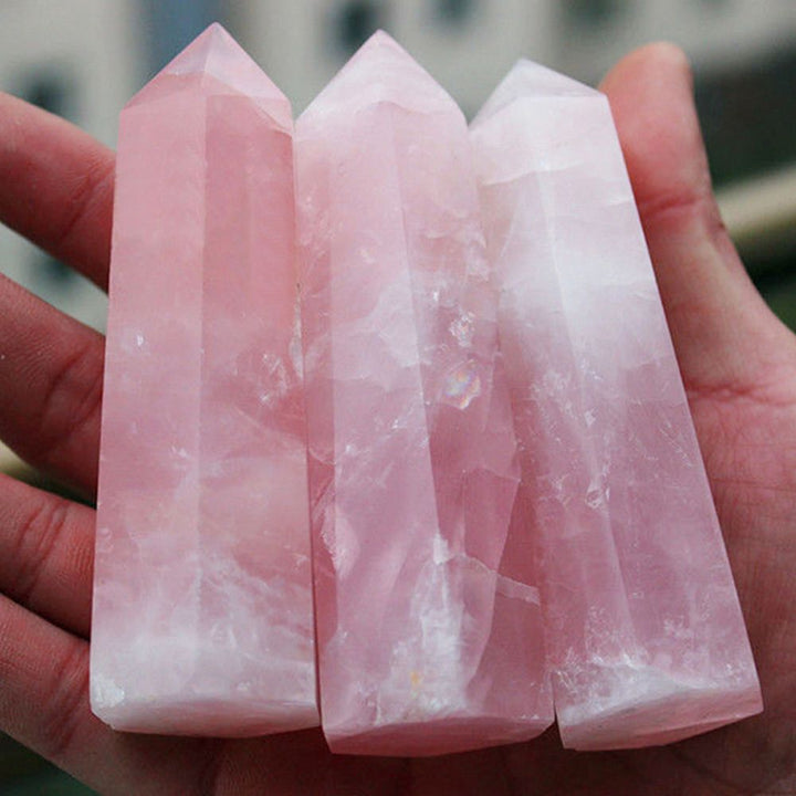 Rose Quartz Crystal Point Decor for Serene Spaces