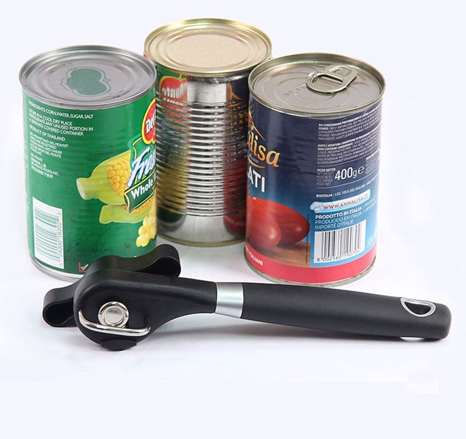 Manual Side-Cut Can Opener with Easy-Grip Handle