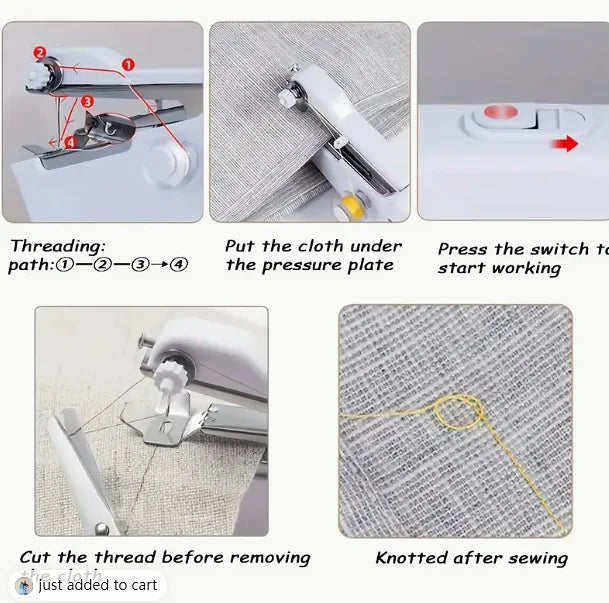 Handheld Sewing Machine for Quick Clothing Repairs
