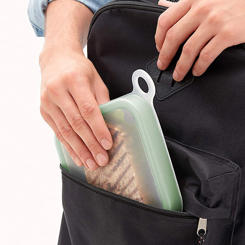 Collapsible Silicone Sandwich Box for Lunch & Commute