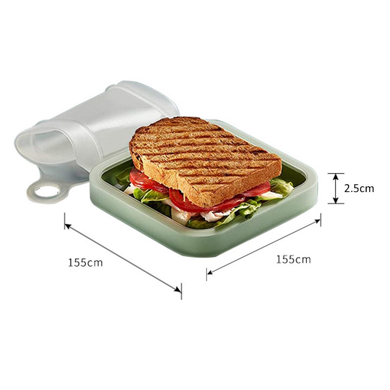Collapsible Silicone Sandwich Box for Lunch & Commute
