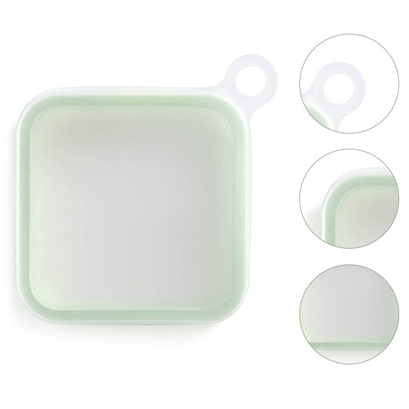 Collapsible Silicone Sandwich Box for Lunch & Commute