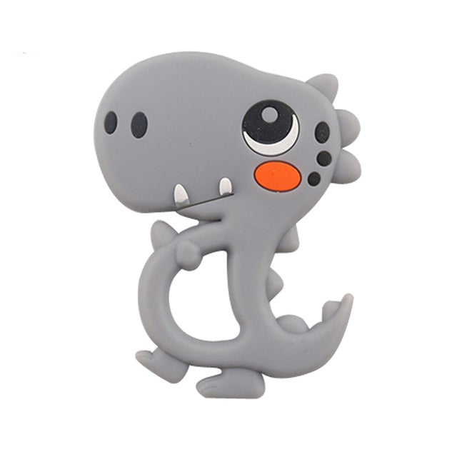 Silicone Dinosaur Teether for Easy Little-Hand Grip