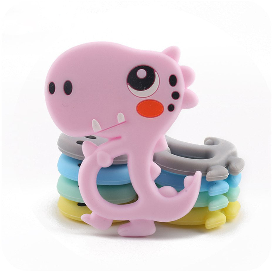Silicone Dinosaur Teether for Easy Little-Hand Grip
