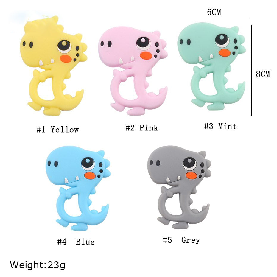 Silicone Dinosaur Teether for Easy Little-Hand Grip