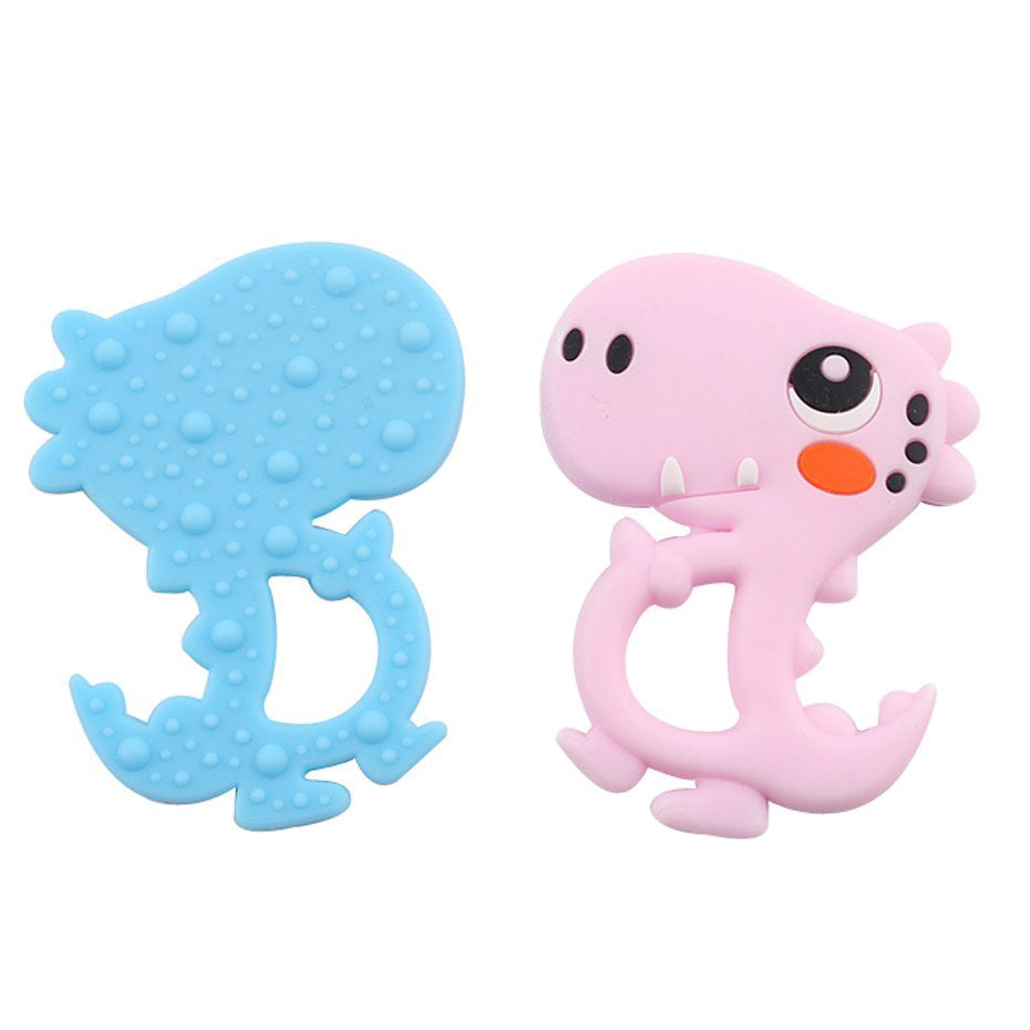 Silicone Dinosaur Teether for Easy Little-Hand Grip